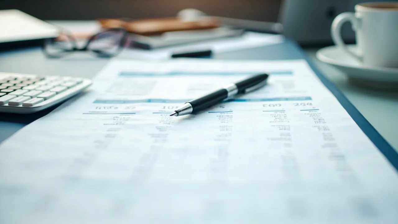 Rate confirmation paperwork and a pen on a broker's desk
